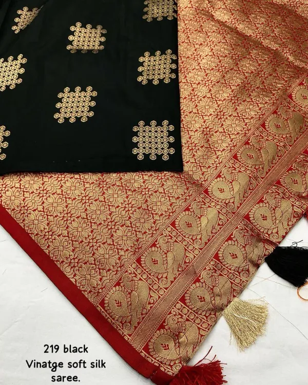 Banarasi_Soft_Silk_BLACK_Premium-Fancy_Saree_With_Blouse_For_Women