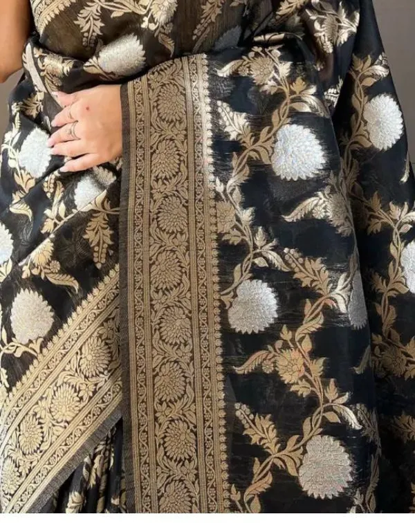 Banarasi_Soft_Silk_BLACK_Premium-Fancy_Saree_With_Blouse_For_Women