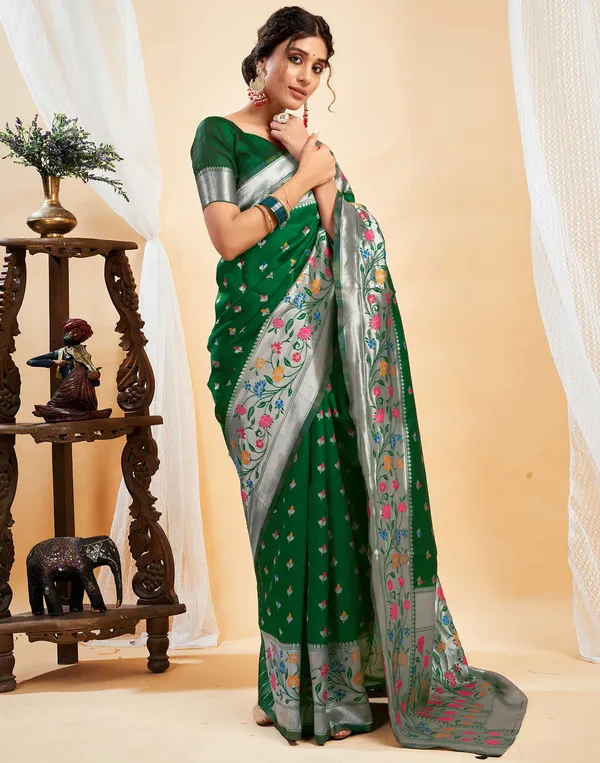 Banarasi_Soft_Silk_Green_Premium-Fancy_Saree_With_Blouse_For_Women