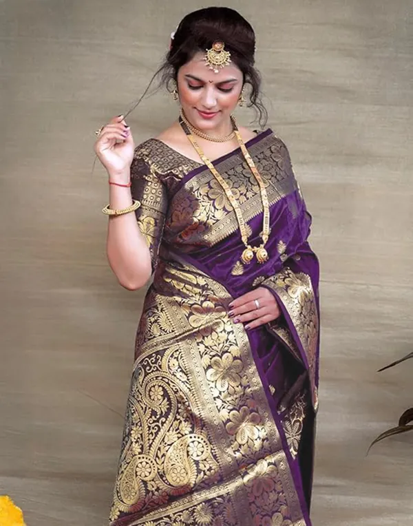 Banarasi_Soft_Silk_Wine_Premium-Fancy_Saree_With_Blouse_For_Women