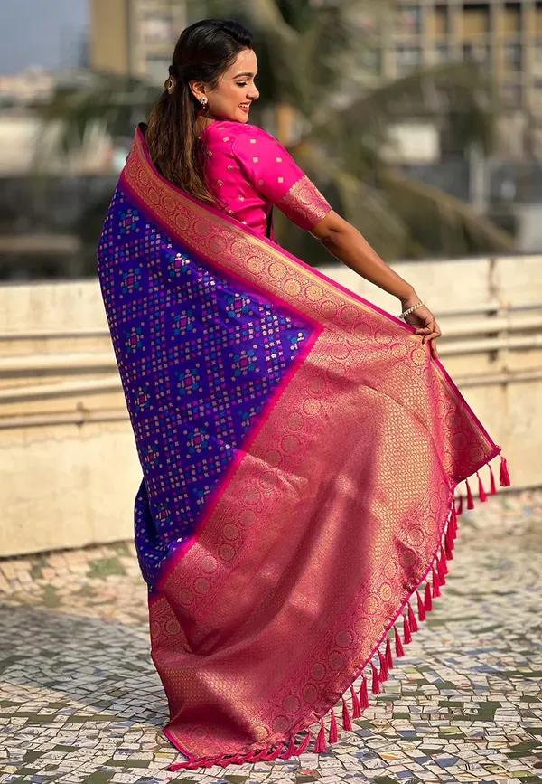 Banarasi_Soft_Silk_NAVY-BLUE-RAMA_Premium-Fancy_Saree_With_Blouse_For_Women