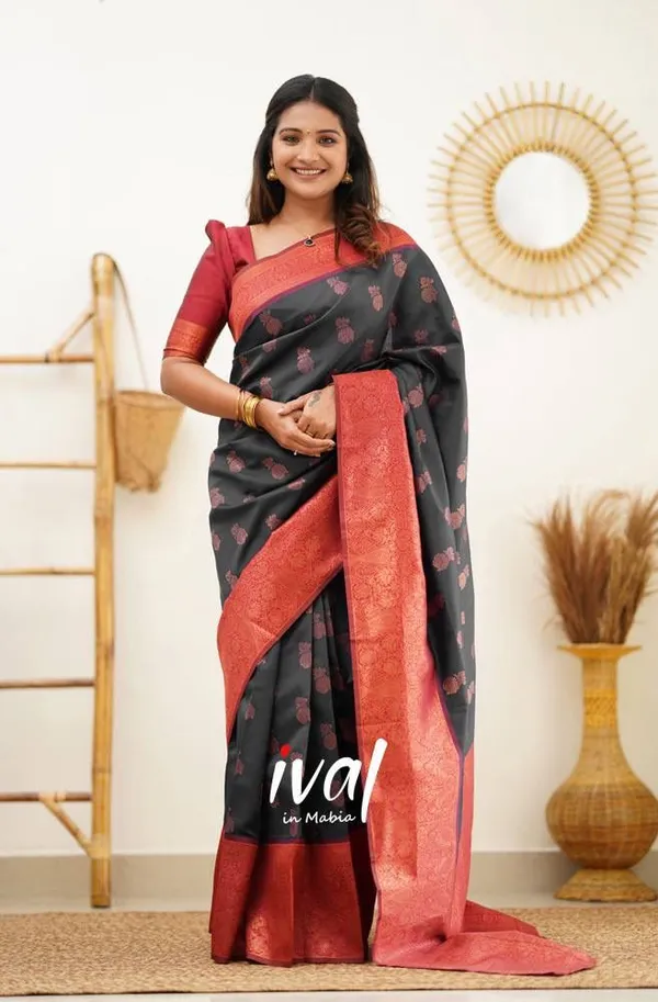 Banarasi_Soft_Silk_BLUE-RED_Premium-Fancy_Saree_With_Blouse_For_Women
