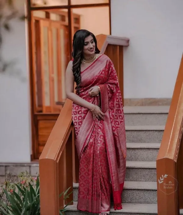 Banarasi_Soft_Silk_RED_Premium-Fancy_Saree_With_Blouse_For_Women