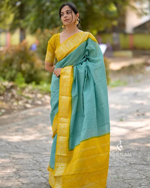 Banarasi_Soft_Silk_PISTA_Premium-Fancy_Saree_With_Blouse_For_Women