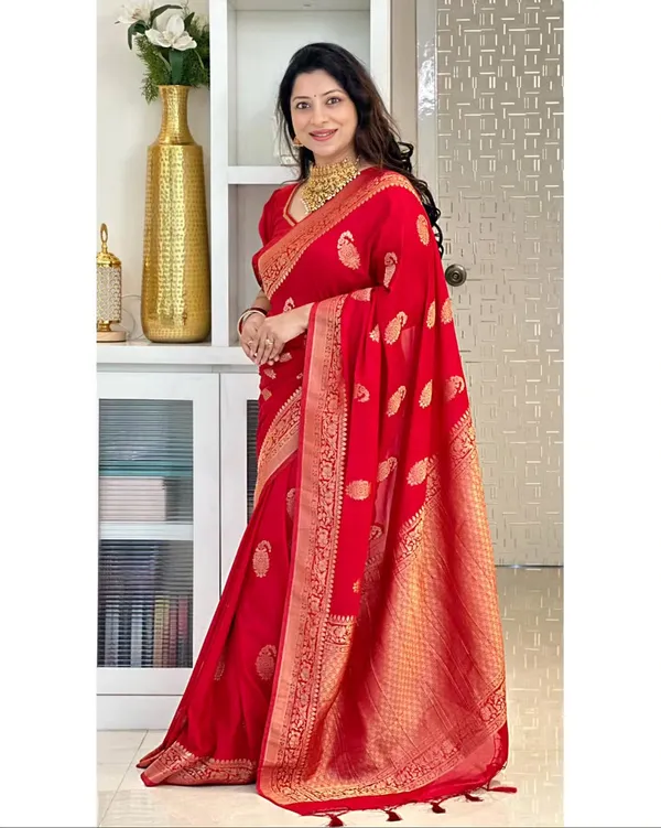 Banarasi_Soft_Silk_RED_Premium-Fancy_Saree_With_Blouse_For_Women
