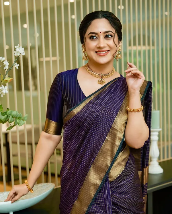 Banarasi_Soft_Silk_NAVY-BLUE_Premium-Fancy_Saree_With_Blouse_For_Women