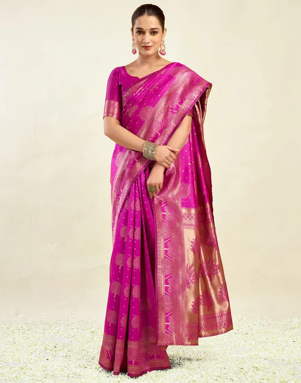 Banarasi_Soft_Silk_Rani_Premium-Fancy_Saree_With_Blouse_For_Women