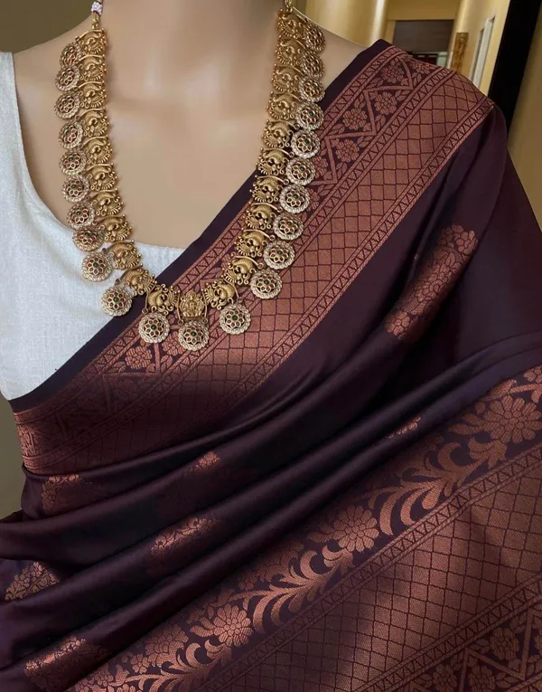 Banarasi_Soft_Silk_COFFEE_Premium-Fancy_Saree_With_Blouse_For_Women