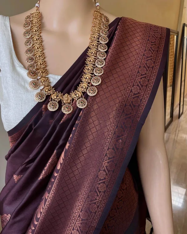 Banarasi_Soft_Silk_COFFEE_Premium-Fancy_Saree_With_Blouse_For_Women