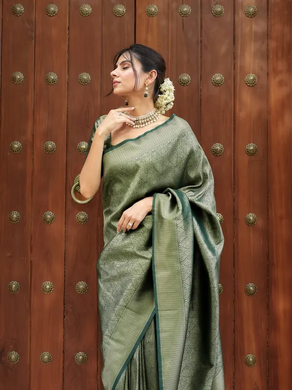 Banarasi_Soft_Silk_GREEN_Premium-Fancy_Saree_With_Blouse_For_Women