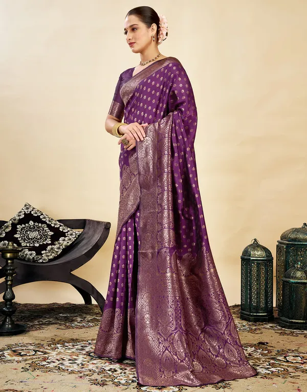 Banarasi_Soft_Silk_Wine_Premium-Fancy_Saree_With_Blouse_For_Women