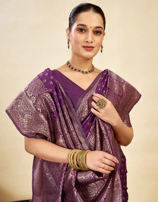 Banarasi_Soft_Silk_Wine_Premium-Fancy_Saree_With_Blouse_For_Women