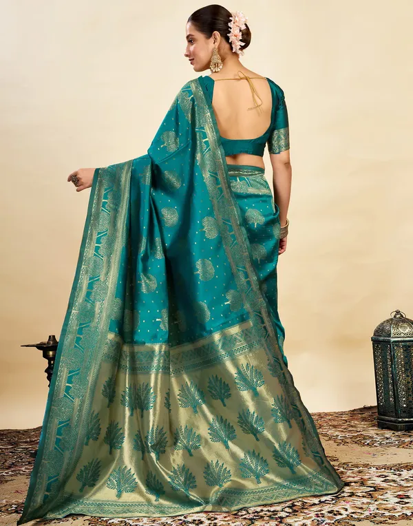 Banarasi_Soft_Silk_Rama_Premium-Fancy_Saree_With_Blouse_For_Women