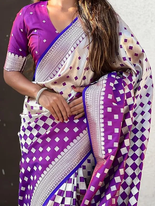 Banarasi_Soft_Silk_WINE_Premium-Fancy_Saree_With_Blouse_For_Women
