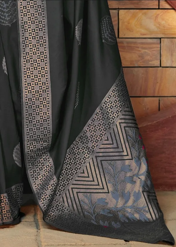 Banarasi_Soft_Silk_BLACK_Premium-Fancy_Saree_With_Blouse_For_Women