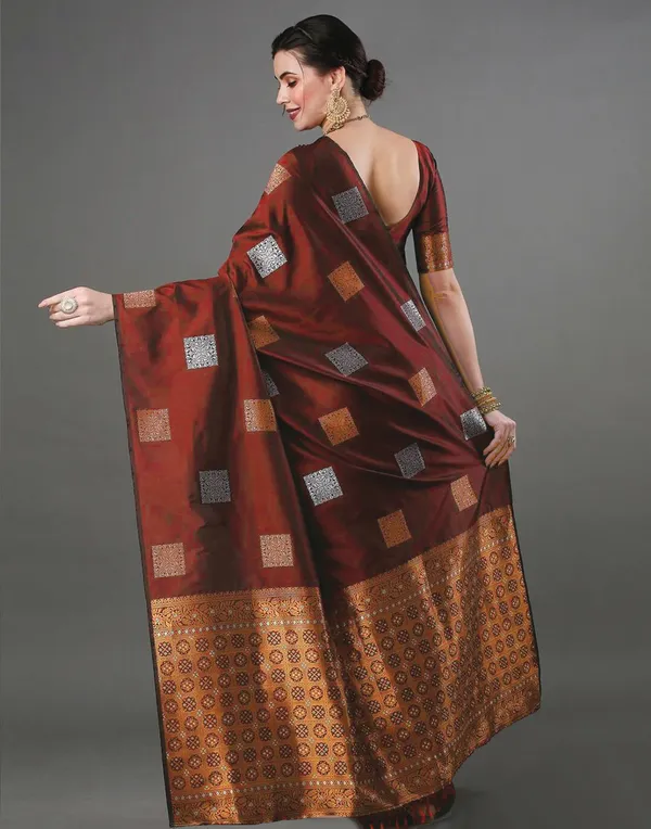 Banarasi_Soft_Silk_MAROON_Premium-Fancy_Saree_With_Blouse_For_Women