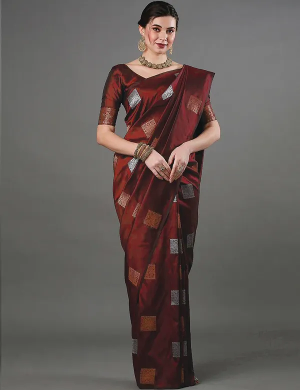 Banarasi_Soft_Silk_MAROON_Premium-Fancy_Saree_With_Blouse_For_Women