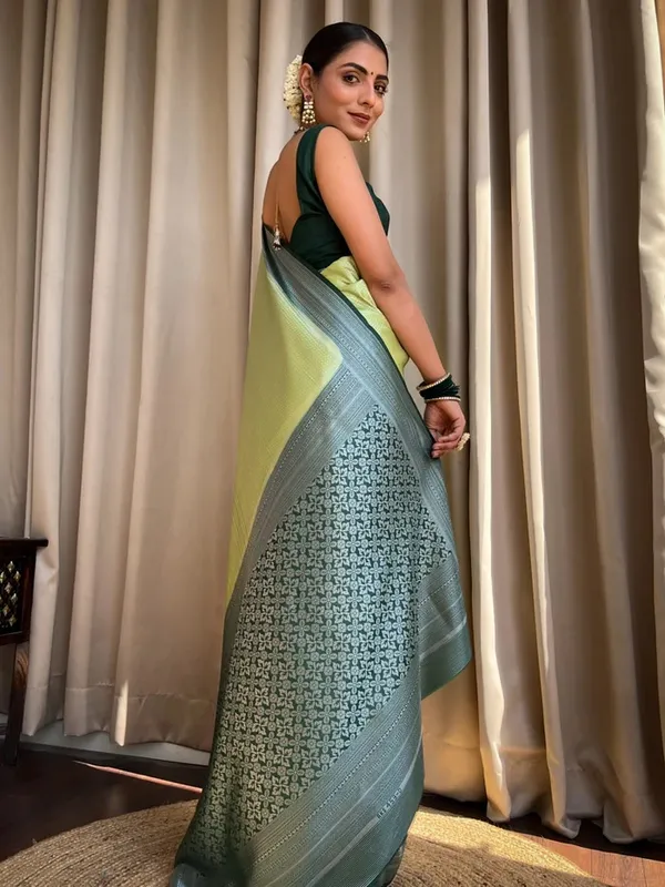 Banarasi_Soft_Silk_PISTA-BOTTLE-GREEN_Premium-Fancy_Saree_With_Blouse_For_Women