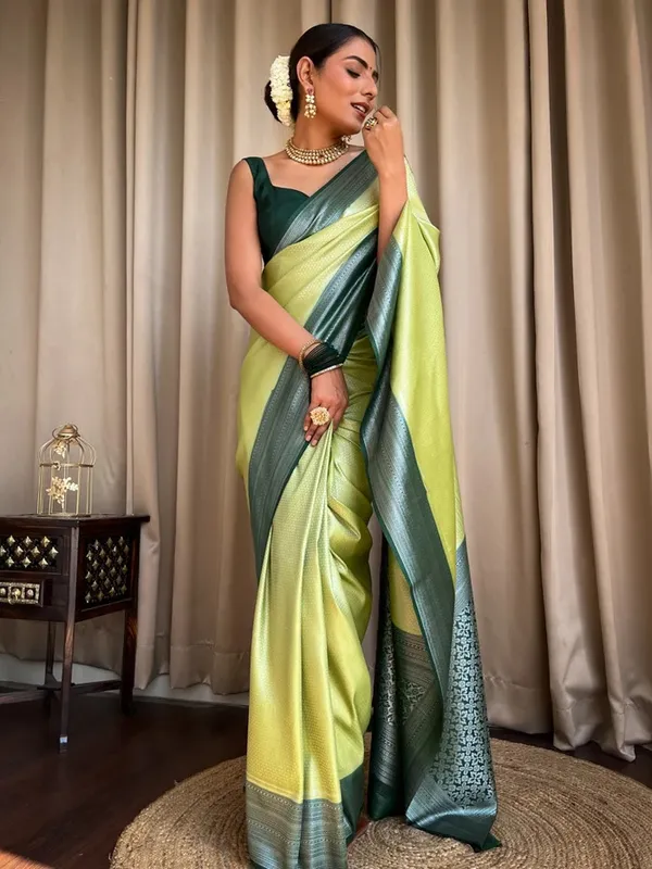Banarasi_Soft_Silk_PISTA-BOTTLE-GREEN_Premium-Fancy_Saree_With_Blouse_For_Women