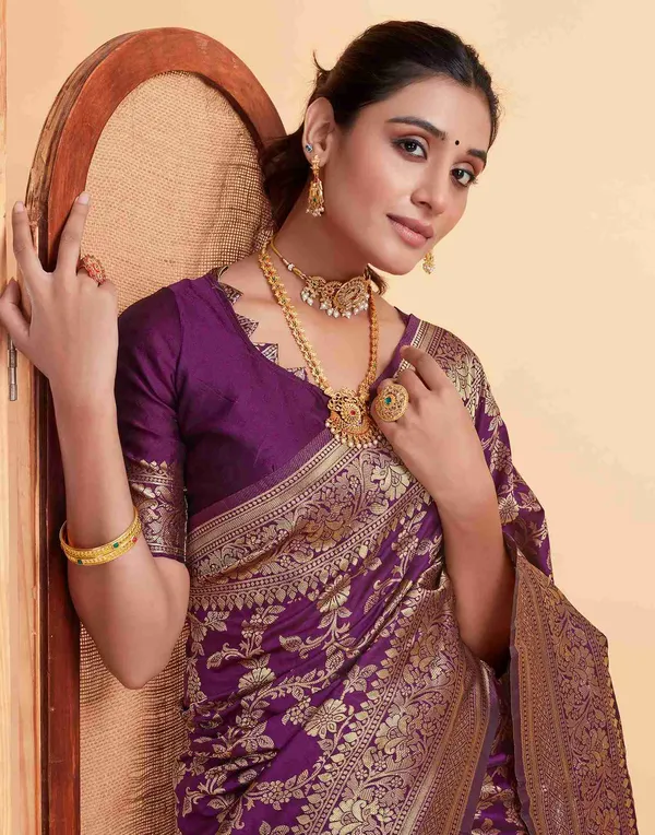 Banarasi_Soft_Silk_Wine_Premium-Fancy_Saree_With_Blouse_For_Women