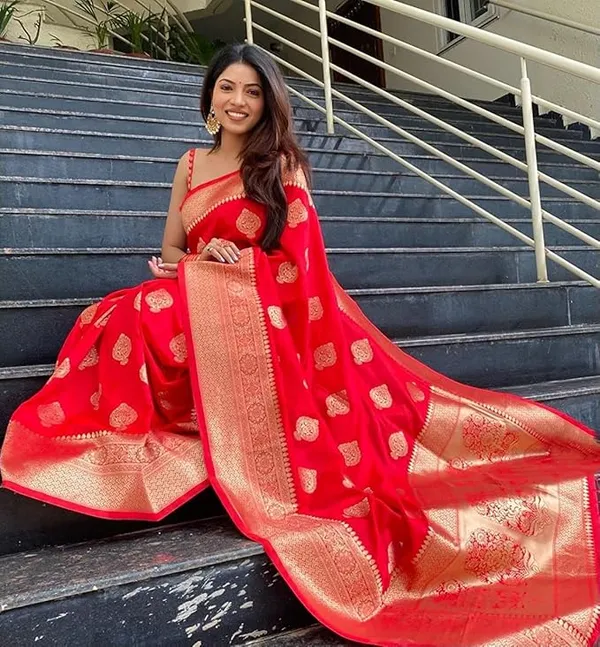 Banarasi_Soft_Silk_Red_Premium-Fancy_Saree_With_Blouse_For_Women