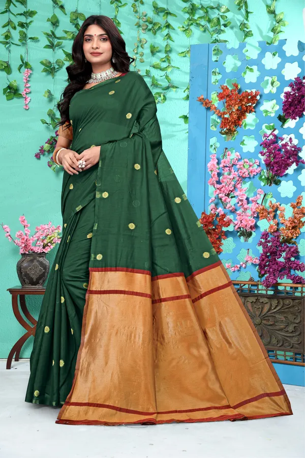 Banarasi_Soft_Silk_Green_Premium-Fancy_Saree_With_Blouse_For_Women