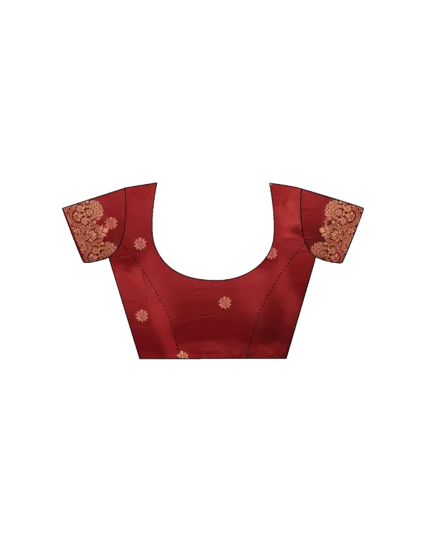 Banarasi_Soft_Silk_Green_And_Red_Premium-Fancy_Saree_With_Blouse_For_Women