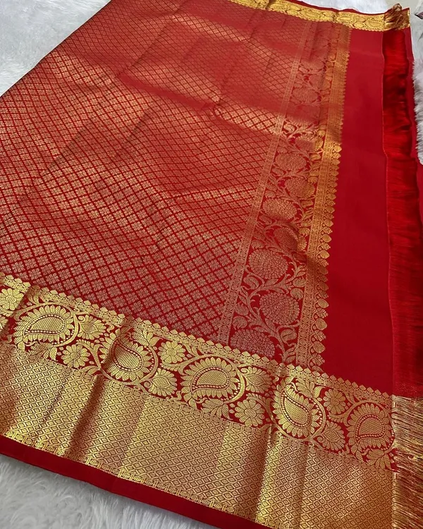 Banarasi_Soft_Silk_RED_Premium-Fancy_Saree_With_Blouse_For_Women