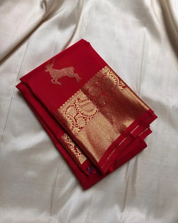 Banarasi_Soft_Silk_RED_Premium-Fancy_Saree_With_Blouse_For_Women