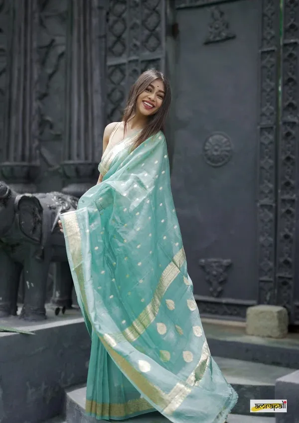 Pure_Soft_Cotton_RAMA_Premium-Fancy_Saree_With_Blouse_For_Women