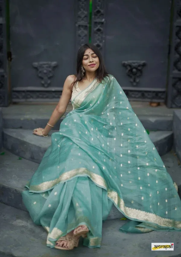 Pure_Soft_Cotton_RAMA_Premium-Fancy_Saree_With_Blouse_For_Women