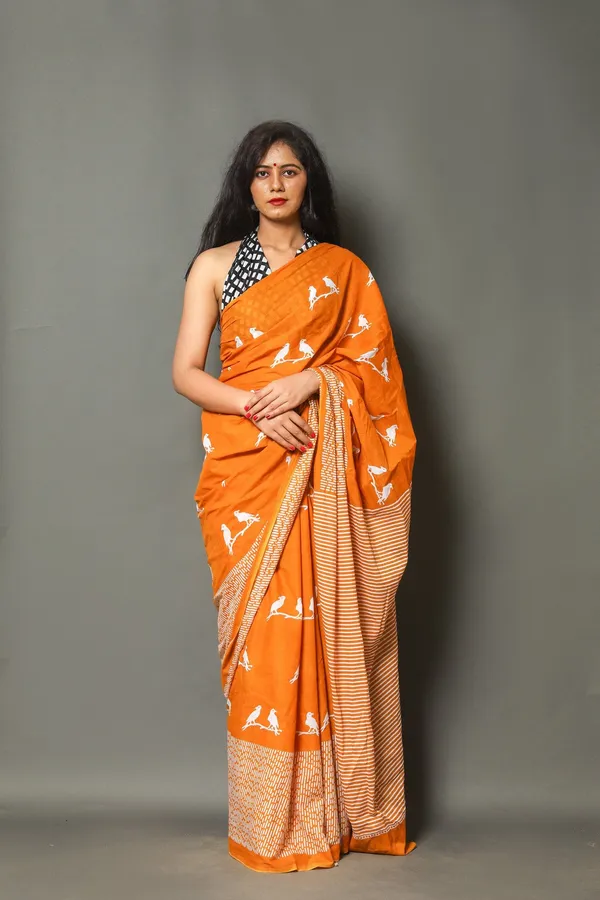 Banarasi_Soft_Silk_ORANGE_Premium-Fancy_Saree_With_Blouse_For_Women