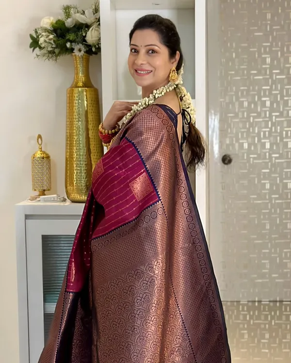 Banarasi_Soft_Silk_MAROON-BLACK_Premium-Fancy_Saree_With_Blouse_For_Women