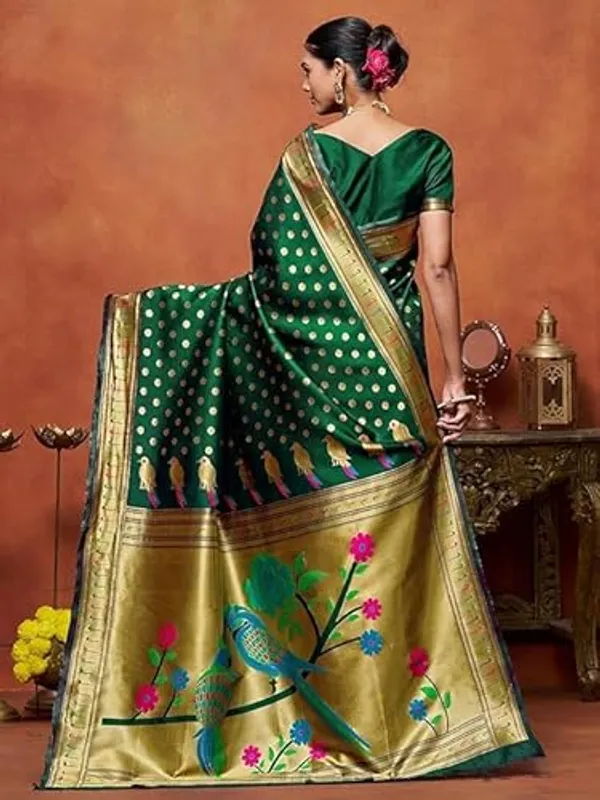 Banarasi_Soft_Silk_Green_Premium-Fancy_Saree_With_Blouse_For_Women