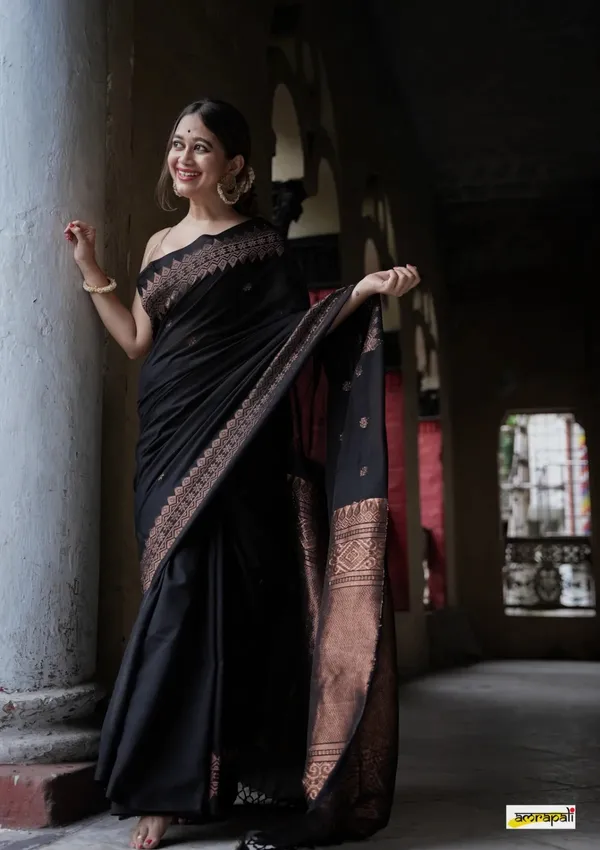 Banarasi_Soft_Silk_BLACK_Premium-Fancy_Saree_With_Blouse_For_Women