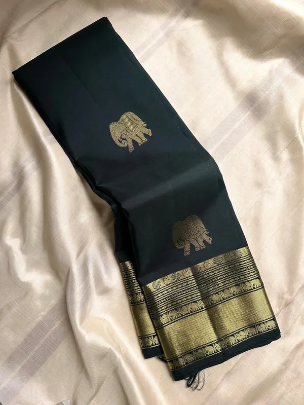 Banarasi_Soft_Silk_BLACK_Premium-Fancy_Saree_With_Blouse_For_Women