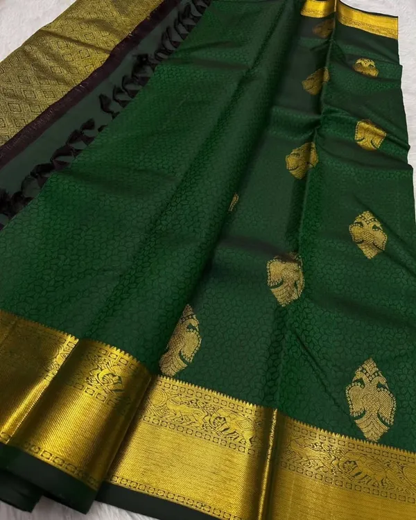 Banarasi_Soft_Silk_BOTTLE-GREEN_Premium-Fancy_Saree_With_Blouse_For_Women