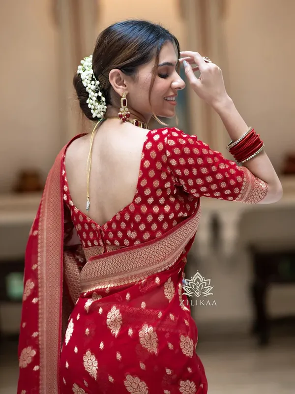 Banarasi_Soft_Silk_RED_Premium-Fancy_Saree_With_Blouse_For_Women