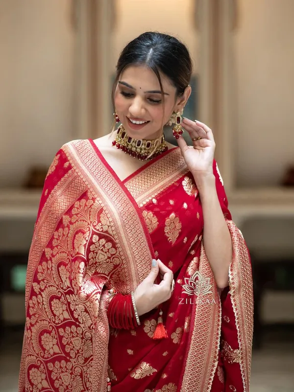 Banarasi_Soft_Silk_RED_Premium-Fancy_Saree_With_Blouse_For_Women