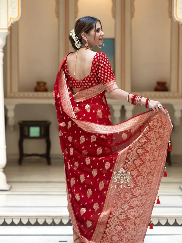 Banarasi_Soft_Silk_RED_Premium-Fancy_Saree_With_Blouse_For_Women