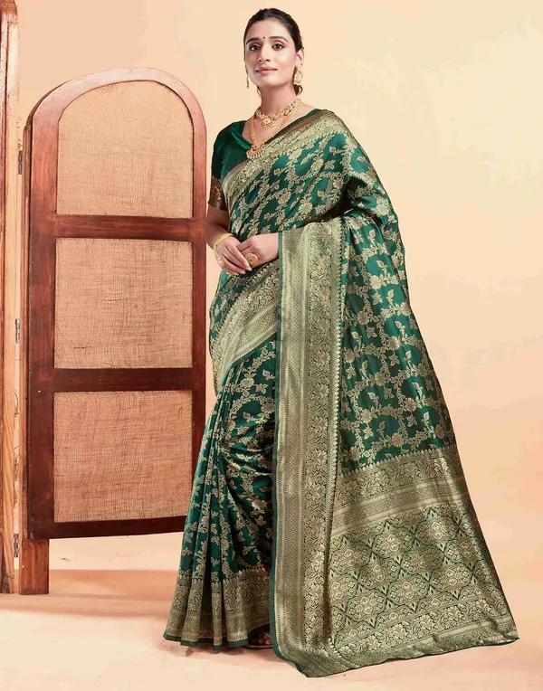 Banarasi_Soft_Silk_Green_Premium-Fancy_Saree_With_Blouse_For_Women