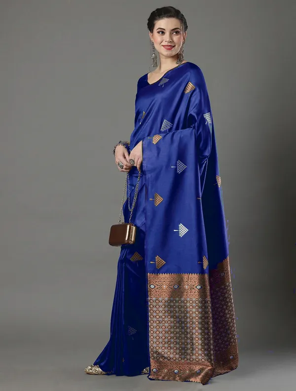 Banarasi_Soft_Silk_BLUE_Premium-Fancy_Saree_With_Blouse_For_Women