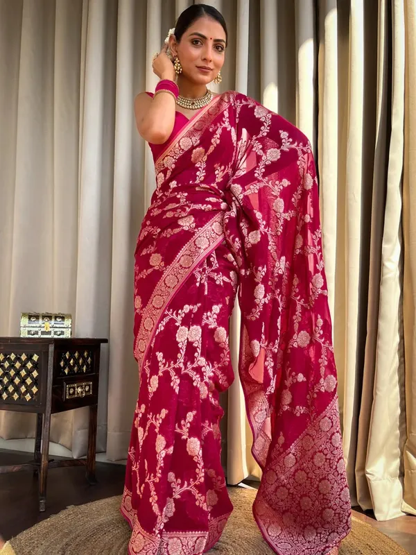 Banarasi_Soft_Silk_PINK_Premium-Fancy_Saree_With_Blouse_For_Women
