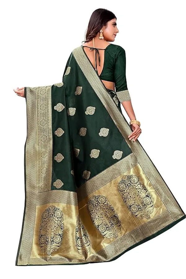 Banarasi_Soft_Silk_Green_Premium-Fancy_Saree_With_Blouse_For_Women