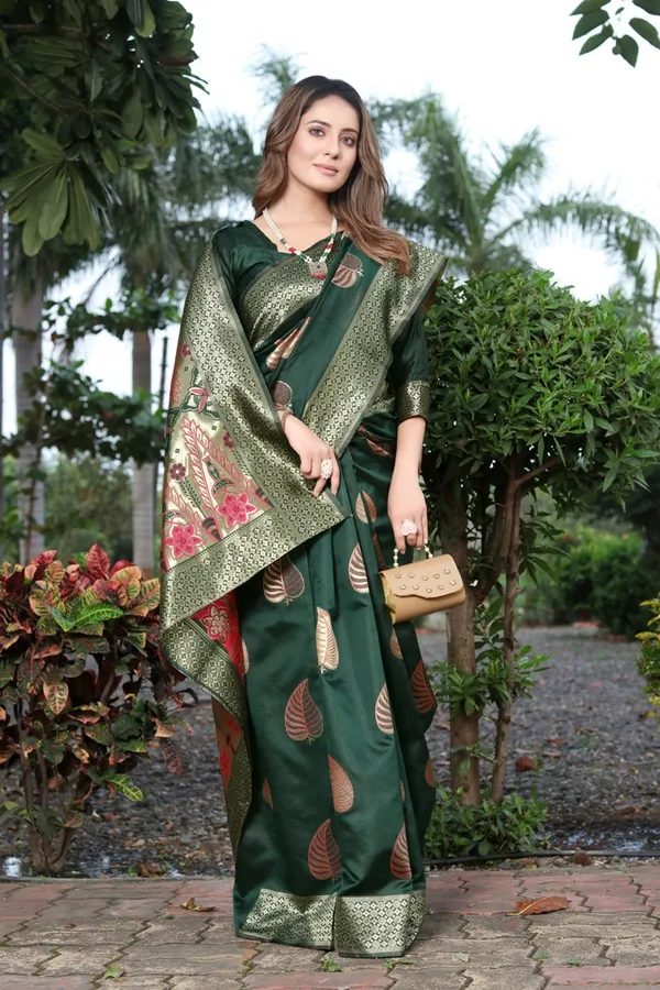Banarasi_Soft_Silk_MAHENDI_Premium-Fancy_Saree_With_Blouse_For_Women