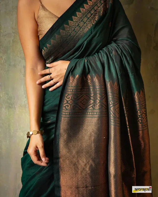 Banarasi_Soft_Silk_GREEN_Premium-Fancy_Saree_With_Blouse_For_Women