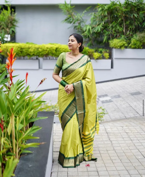 Banarasi_Soft_Silk_PISTA-BOTTLE-GREEN_Premium-Fancy_Saree_With_Blouse_For_Women