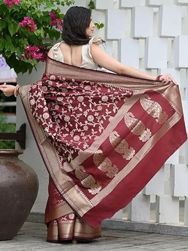 Banarasi_Soft_Silk_Red_Premium-Fancy_Saree_With_Blouse_For_Women