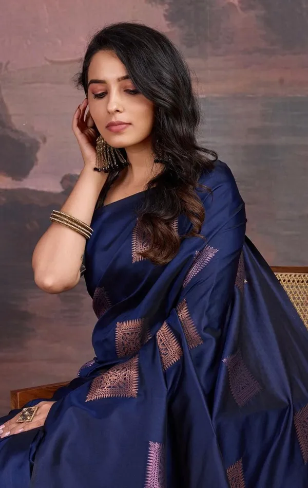 Banarasi_Soft_Silk_NAVY-BLUE_Premium-Fancy_Saree_With_Blouse_For_Women