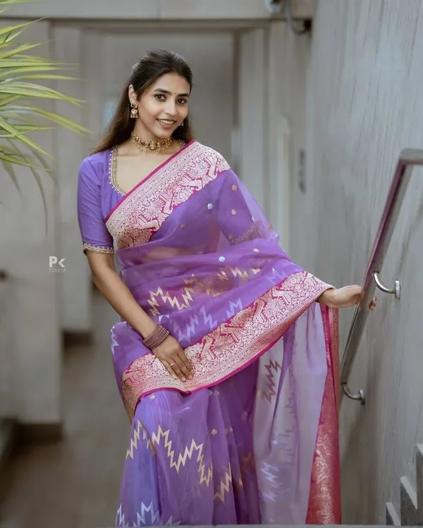 Pure_Soft_Cotton_PURPLE_Premium-Fancy_Saree_With_Blouse_For_Women
